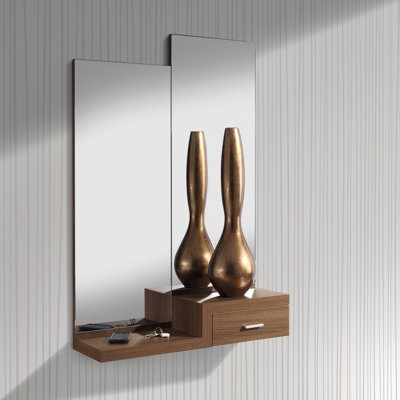 Skaneateles Floor Mirror with Shelves