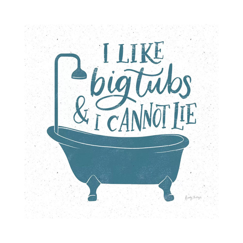 Turkish Tile Bathroom Puns II by Becky Thorns - Print on Canvas, 45.72cm H x 45.72cm W x 3.81cm D, Wrapped Canvas