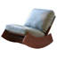 Chaise berçante confortable, fauteuil oscillant rembourré de haute qualité, structure en bois massif, parfaite pour une chaise d'appoint-614999277