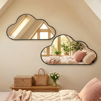 Ensemble de miroirs muraux asymétriques irréguliers