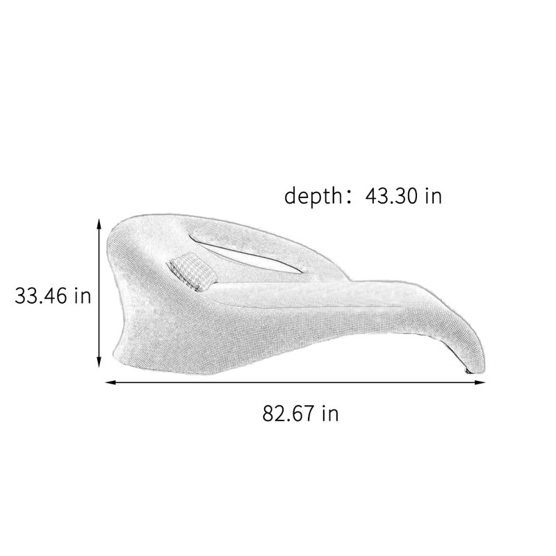 Chaise longue de loisirs créative simple, Bleu ciel