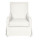 Zoe Cotton Swivel Slipcovered Armchair