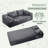 Boneless 83" Modern Corduroy Loveseat Sofa,2-Seater Cloud Couch with Memory Foam and Spring Seat With Four Pillows,Deep Seat Sofa with Wide Armrests,No Assembly Couch in a Box for Bedroom,Living Room-1007610315