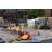 Granville Outdoor Fire Pit Set 17'' H x 60'' W Includes Windscreen, Lid, and Canvas Cover-91327669