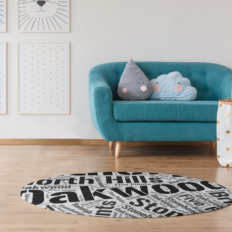 Chenille Indoor Rug, Round 5'
