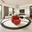 Red curved negotiating sofa