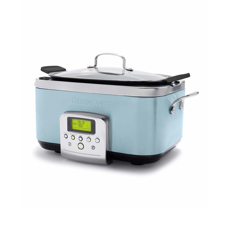 GreenPan Elite Ceramic Nonstick 6-Quart Slow Cooker, Blue Haze