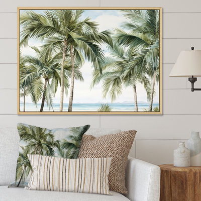 Palmiers sur la plage I - Art mural palmiers et palmiers