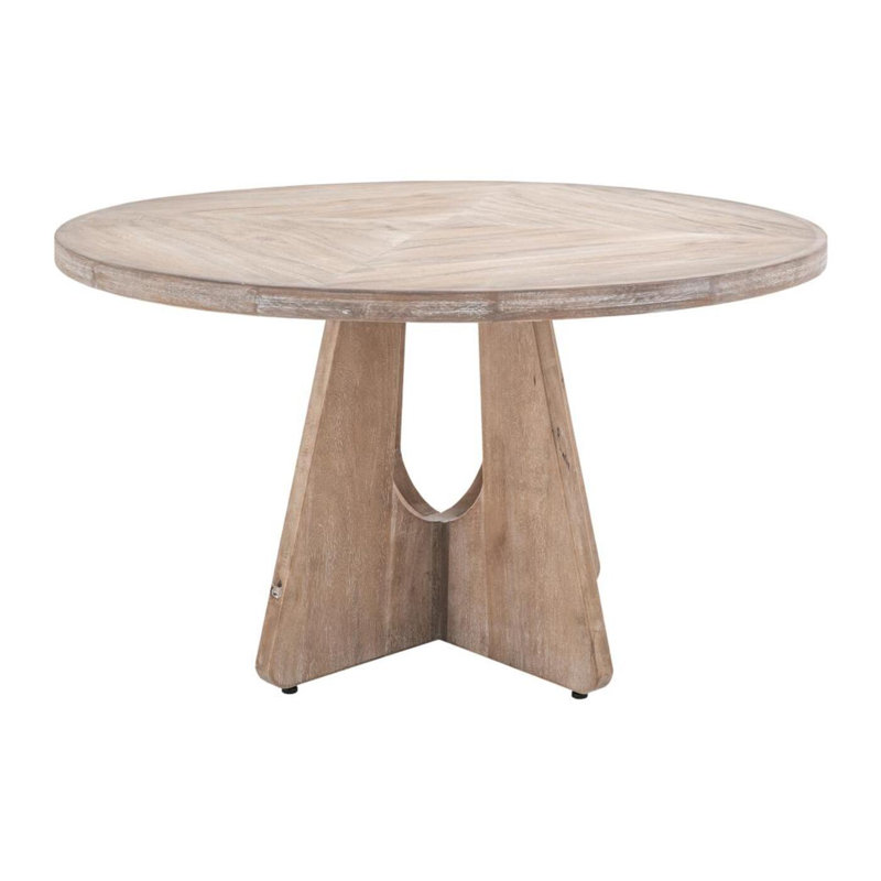 Table de salle à manger Balam, Marron clair, H 29,5 po x L 47 po x l 47 po, Marron clair