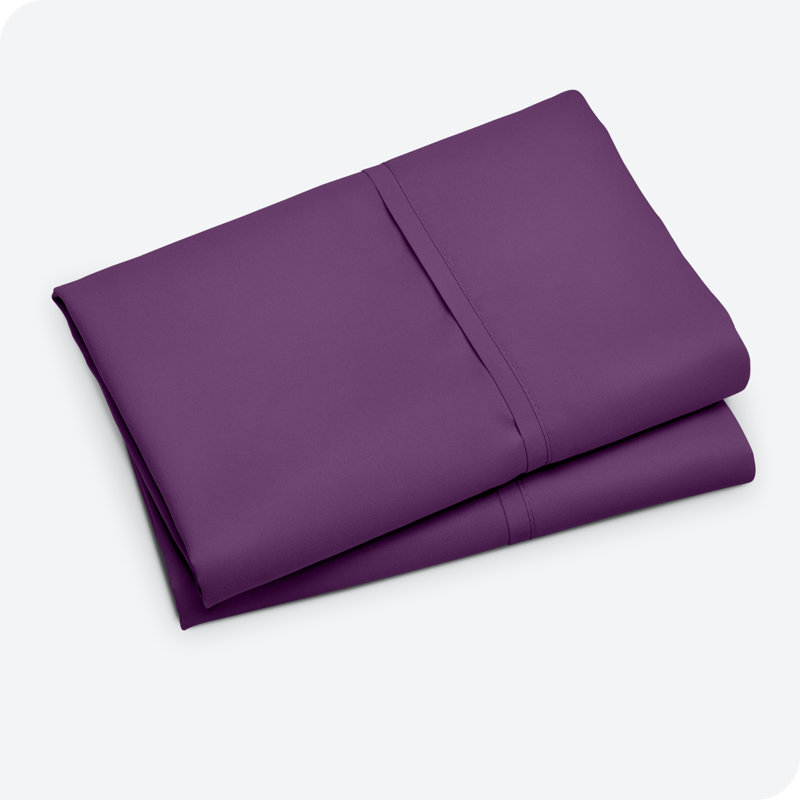 Plum Standard Size Hypoallergenic Cotton Polyester Pillowcase Set