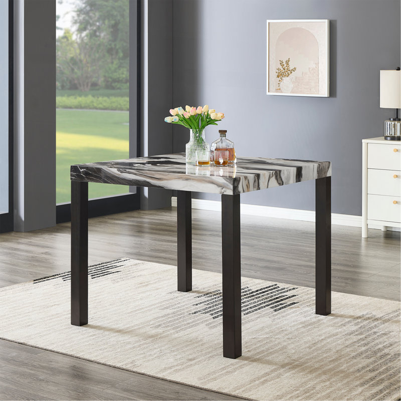 Table de salle à manger Cavira, H 36 po x l 42 po x P 42 po, Mdf