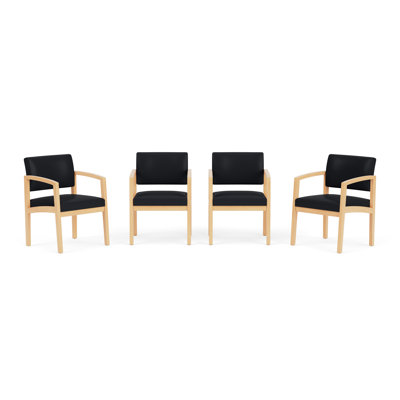 Lenox Wood Waiting Reception Commercial Grade Furniture Set / 4-Guest Chair