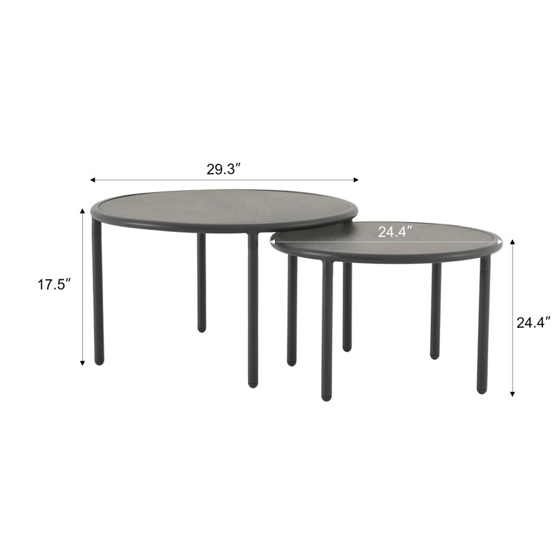 Ensemble de tables basses d'extérieur 54 po