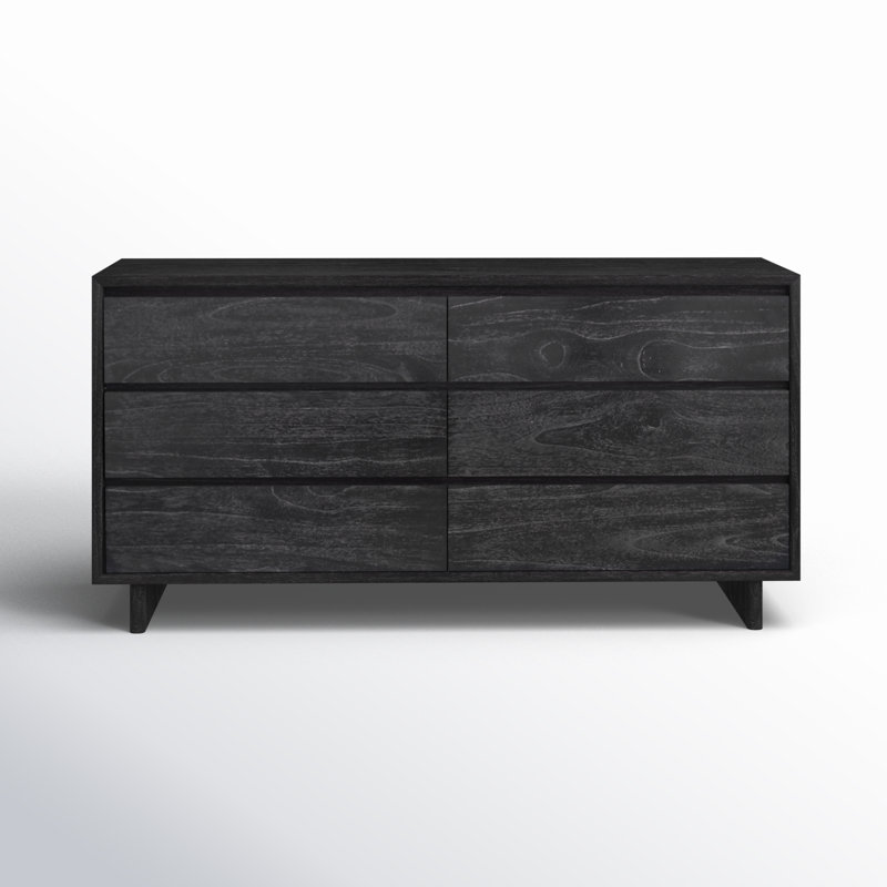 Commode double l 6 po Horizon, Noir