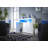 Aube White 3 Door Sideboard Buffet with Lights . Glossy 