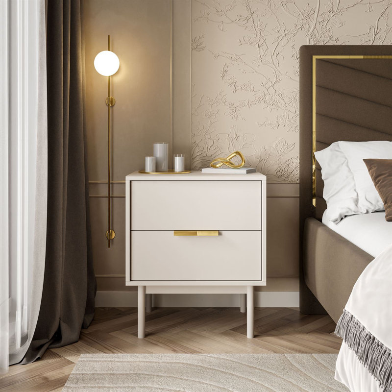 54cm W Bedside Table, Cashmire