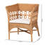 Fauteuil bohémien en rotin miel clair
