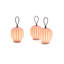 Filigrana Light, Lantern, 160, LED With Battery, Red Canes