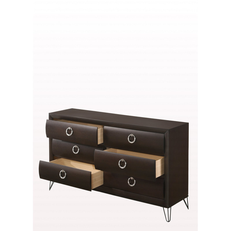 Commode moderne à finition merlot foncé