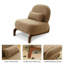 Chaise d'appoint moderne avec pieds en bois massif et coussin moelleux pour le balcon du salon de la chambre à coucher-232132584