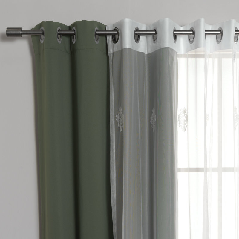 Salomon Blackout Curtain, 52" W x 96" L, Moss