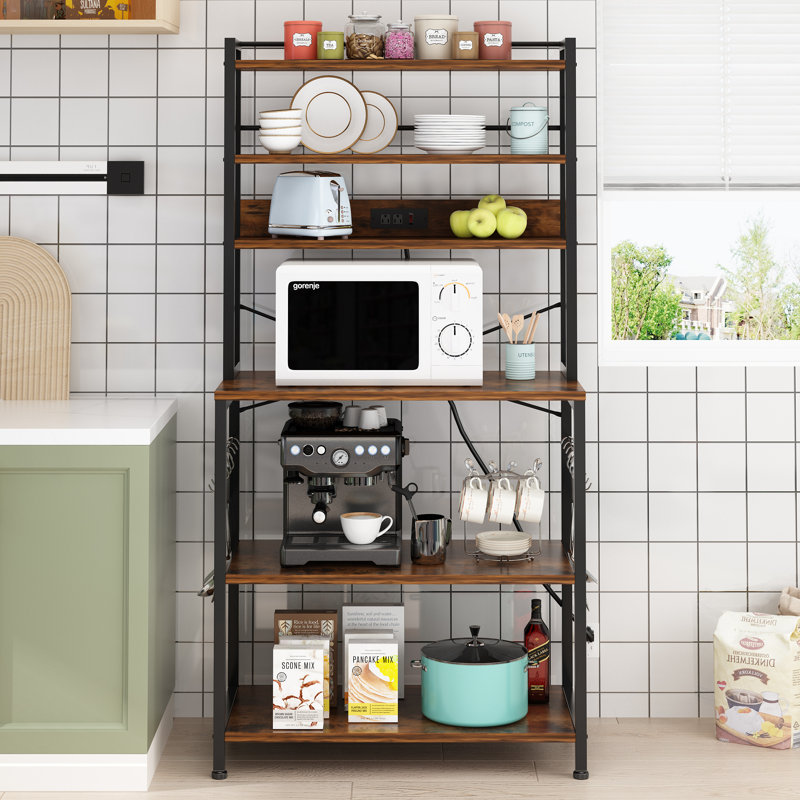 Étagère de boulanger 31,5 po standard en fer compatible avec les micro-ondes
