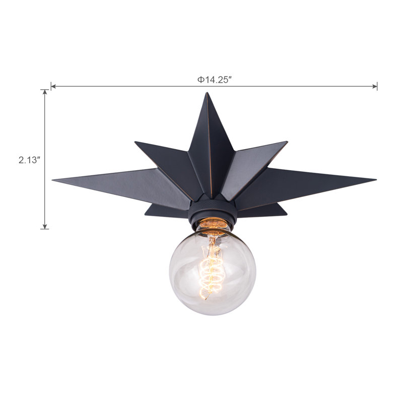 Plafonnier encastré Star - Parfait pour la chambre à coucher, le bureau, le couloir et le vestibule, Noir, noir, noir, noir