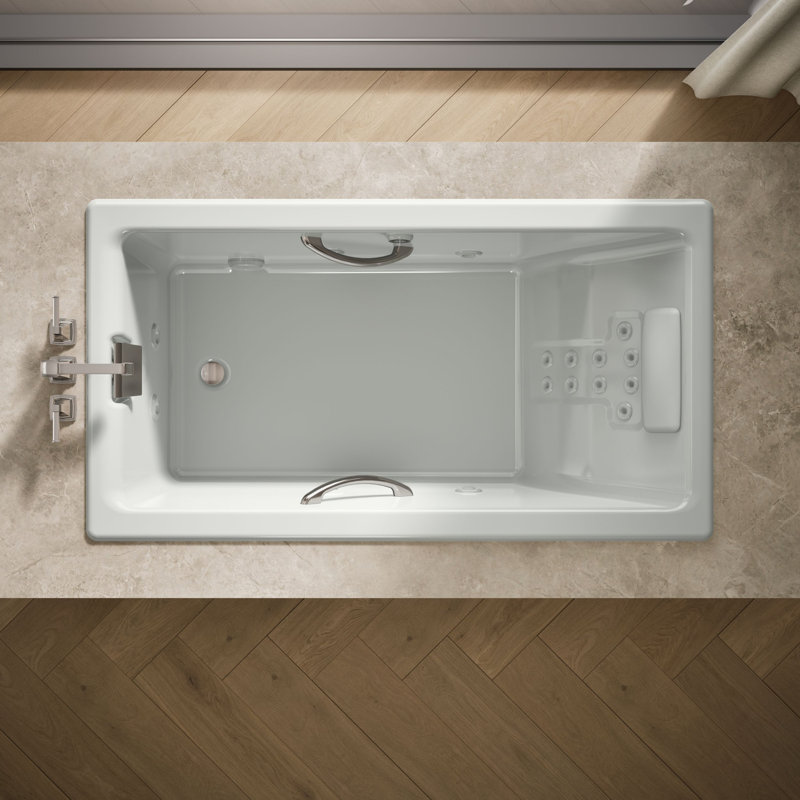 Tea-for-Two® Massage Whirlpool Bath, Ice Grey