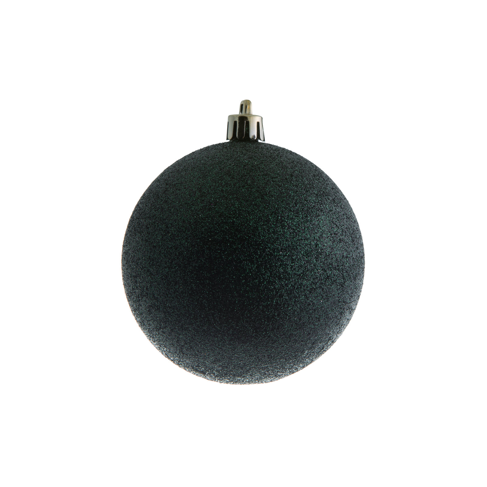 Holiday Décor Ball Ornament, 3" H x 3" W x 3" D, Midnight Green Glitter