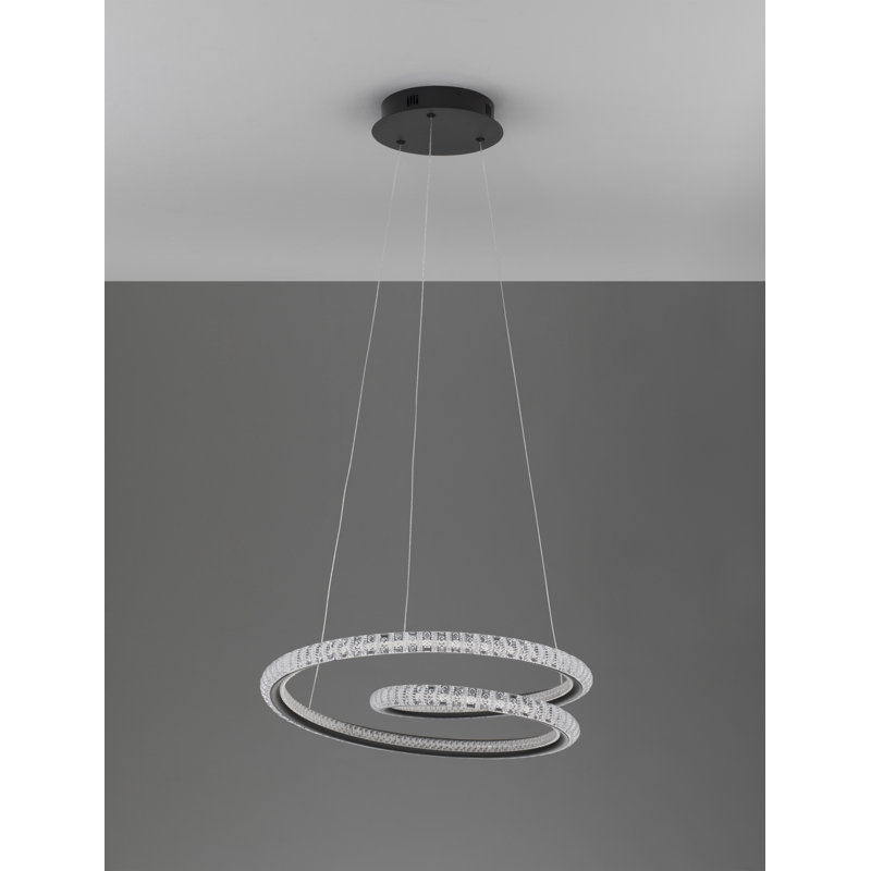 1 - Light Black LED Unique/Statement Pendant