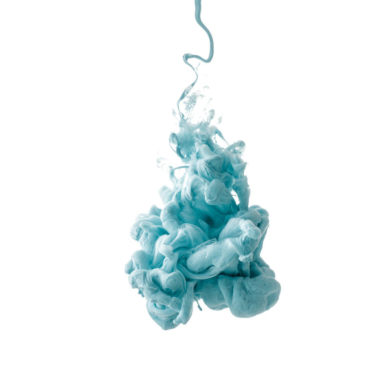 Blue Ink in Water 1 Piece Wrapped Canvas Wall Art, 122cm H x 81cm W x 3.8cm D