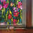Red Tulip Static Cling Window Decal