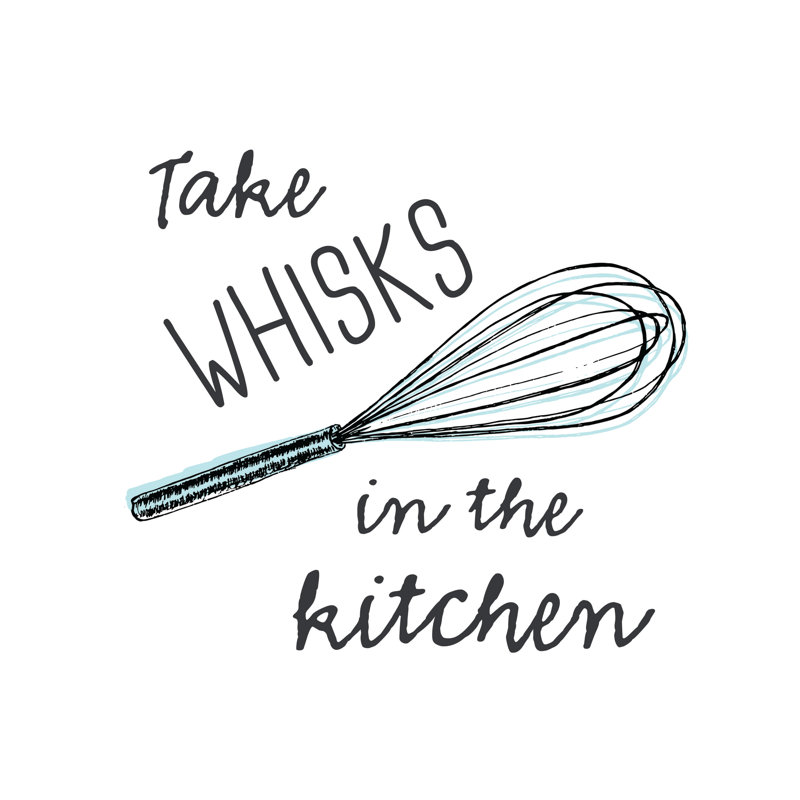 Take Whisks Kitchen - Wrapped Canvas Painting, 30cm H x 30cm W x 3.8cm D