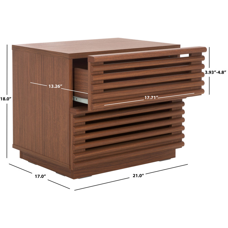 Coriddi 21'' W Nightstand, Dark Walnut