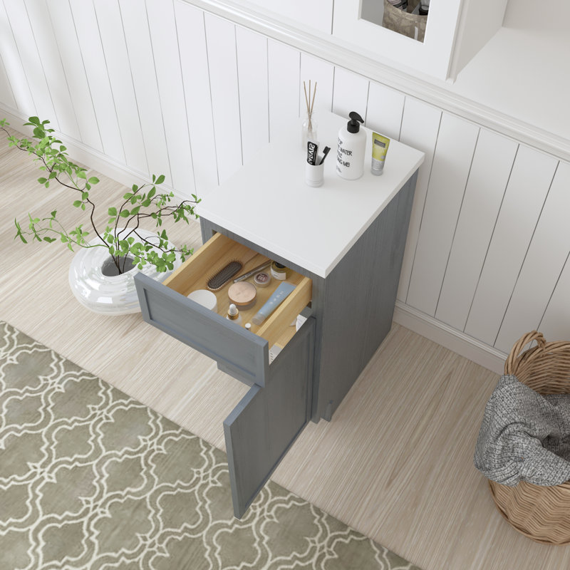 Base de meuble-lavabo simple 15 po seulement, Argent