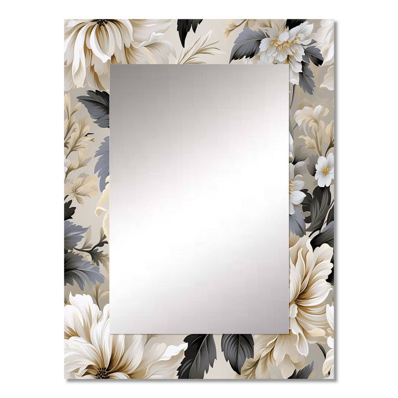 Suddie Urban Victorian Chic Victorian Pattern - Miroir mural décoratif floral, 32 po x 24 po
