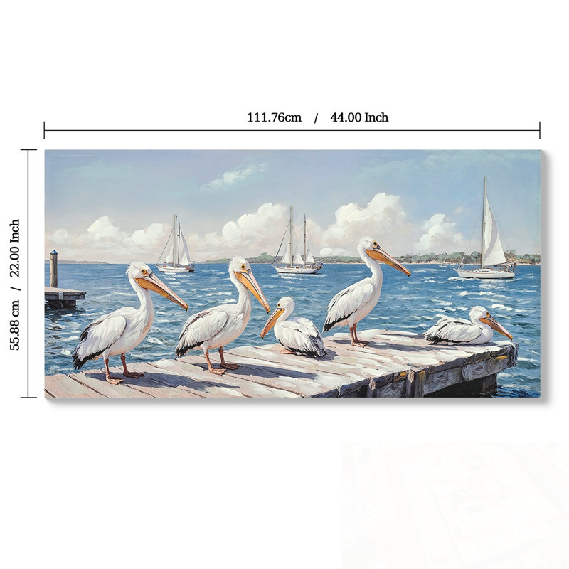 Grandes images de toile de mouette océanique