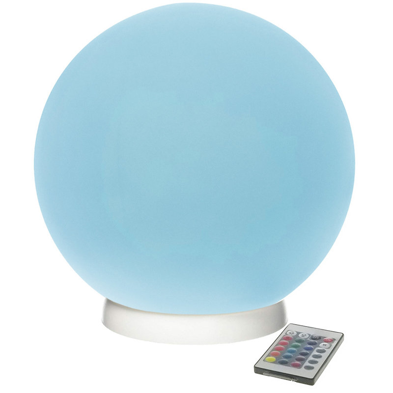 Beklabito Battery Powered Integrated LED Color Changing Outdoor Floating Light, 8" H x 8" W x 8" D
