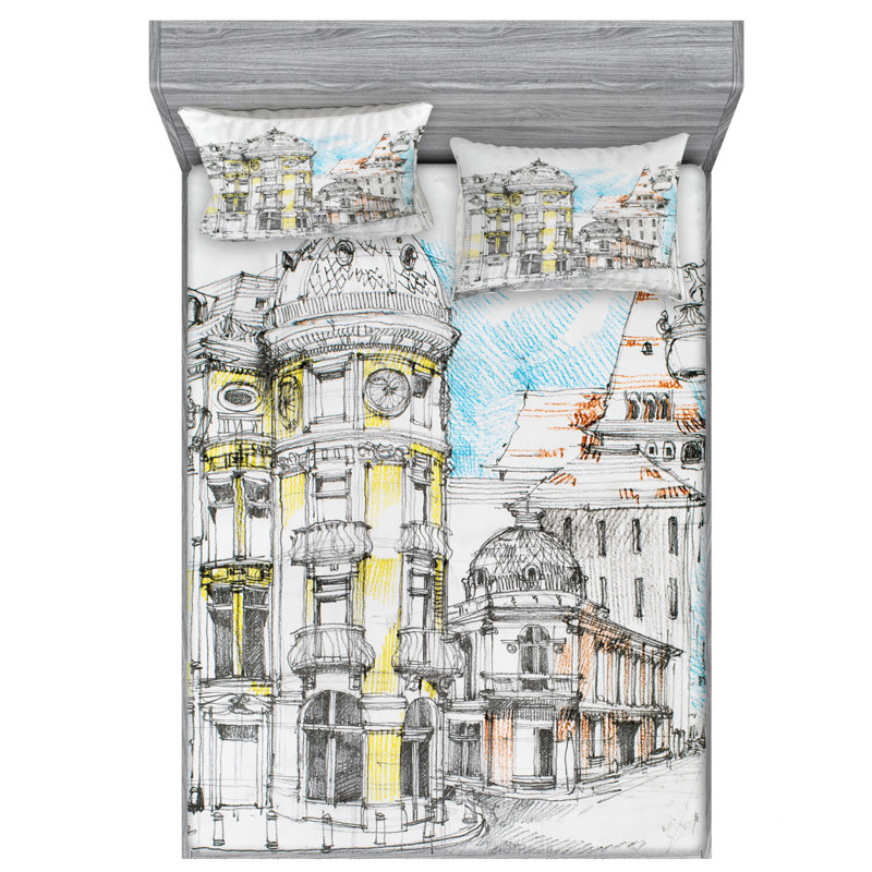 Microfiber Sheet Set, Queen Sheet Set with Fitted Sheet