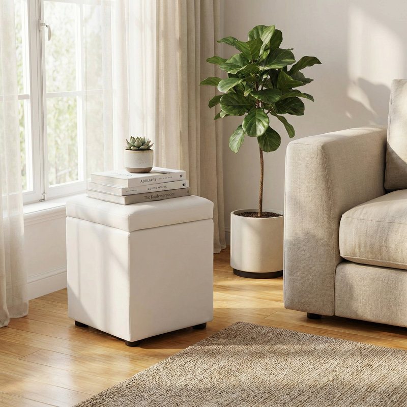 Tabouret haut de salon en cuir Pure