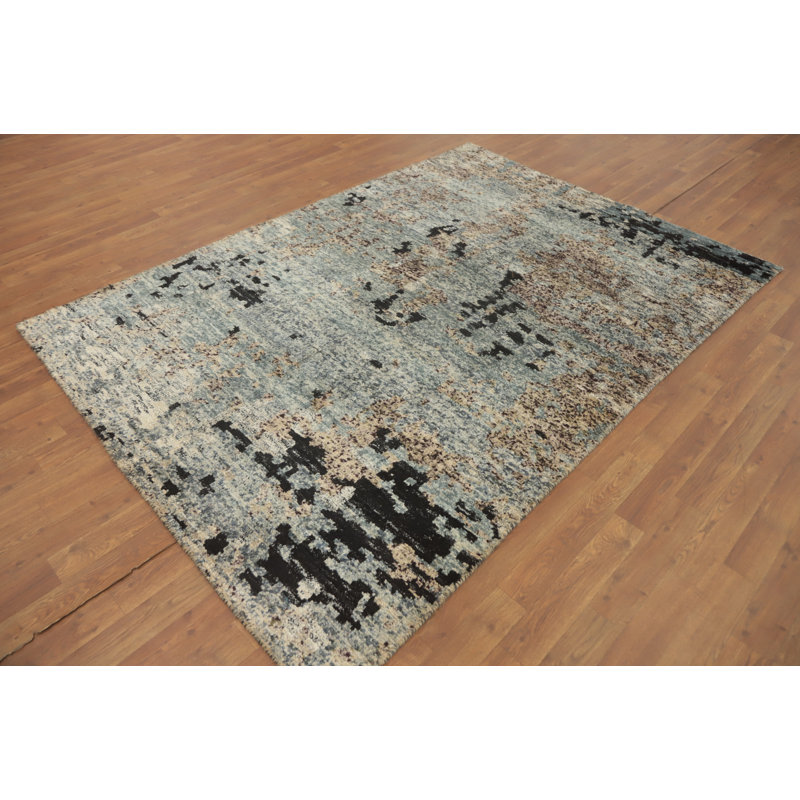 Tapis oriental moderne et abstrait 5 x 7
