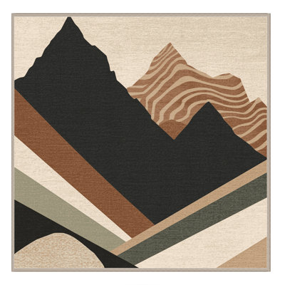Tapis moelleux moelleux et moelleux à motif abstrait rustique moderne beige