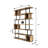 85" Tall Industrial Asymmetrical Etagere Bookcase