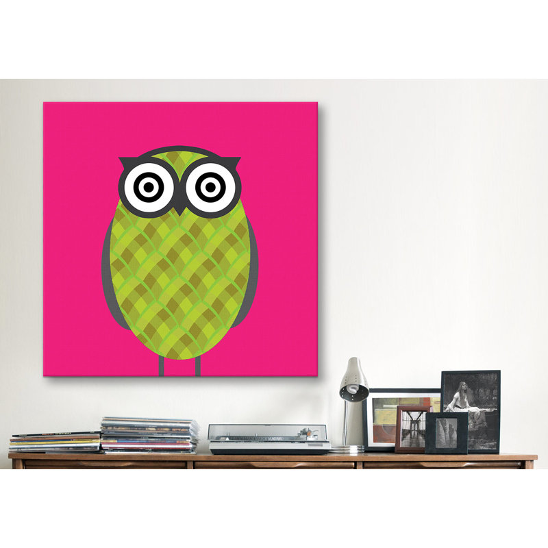 Nathan «Owl», reproduction sur toile, H 37 po x l 37 po x P 1,5 po, Rose
