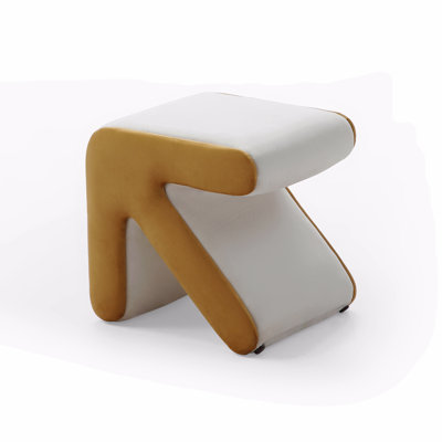 Tabouret rembourré en velours moderne pour enfants