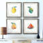 Cadre photo, ensemble de peintures sur papier