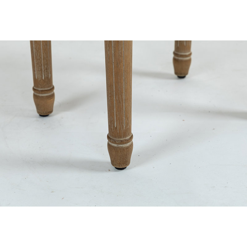 Petit banc rembourré, banc carré rembourré avec repose-pieds rustique, tabourets de coiffeuse pour la chambre à coucher
