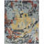 Wool Abstract Area Rug in Blue/Brown/Red-398064209