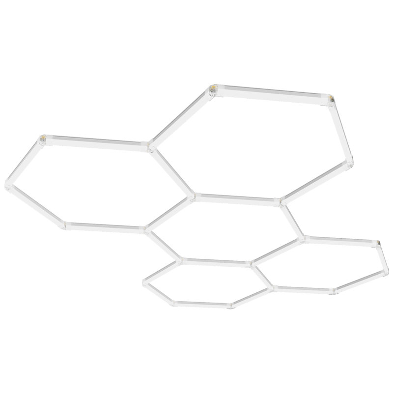 Hexagon Garage Lights 26400LM 5 Grid Honeycomb LED