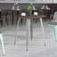 Table de bar carrée en métal avec plateau en bois rustique de 23,5 po Wragby-1242262746-1308682448